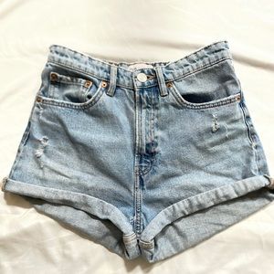 ZARA light-wash jean shorts